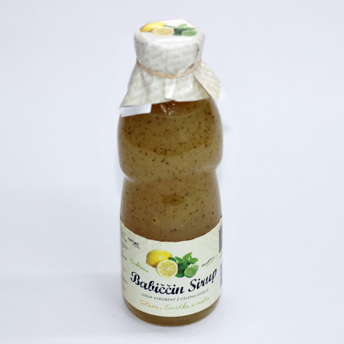 Babiččin sirup Citron, limeta a máta